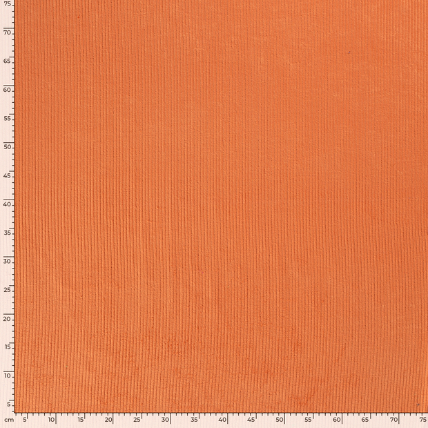 Velours Côtelé 4.5w tissu Unicolore Orange