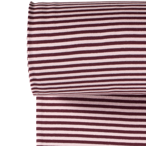 Cuff fabric Stripes Bordeaux