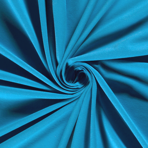 Jersey de Coton tissu Unicolore Bleu Ciel