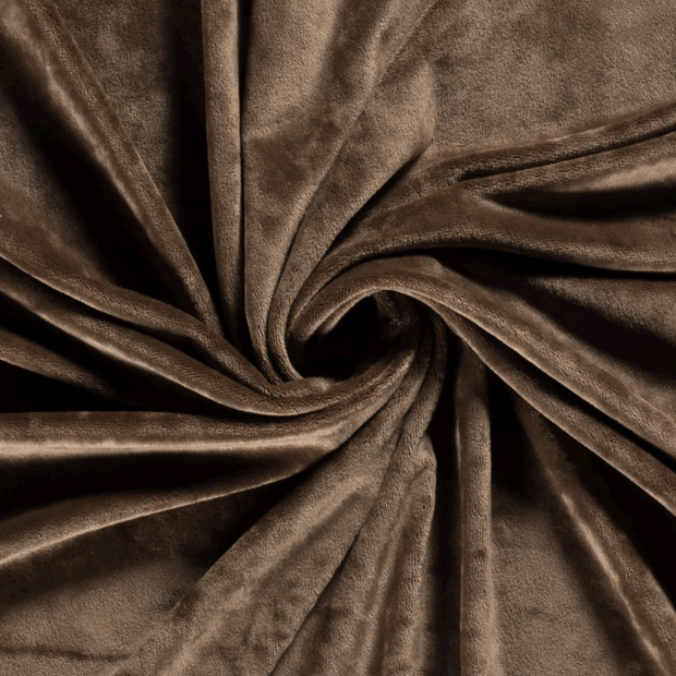 Velvet fabric Unicolour Brown