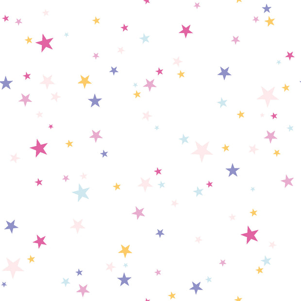 Algodón Popelina tela Estrellas Blanco óptico