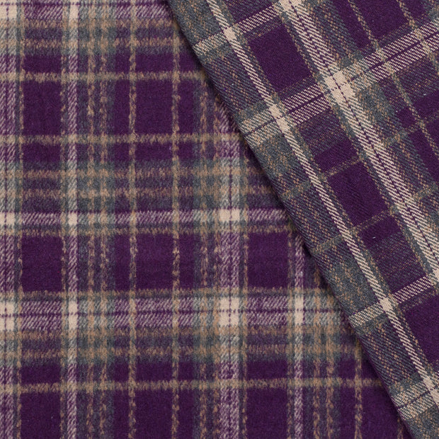 Jacquard fabric Checks brushed 