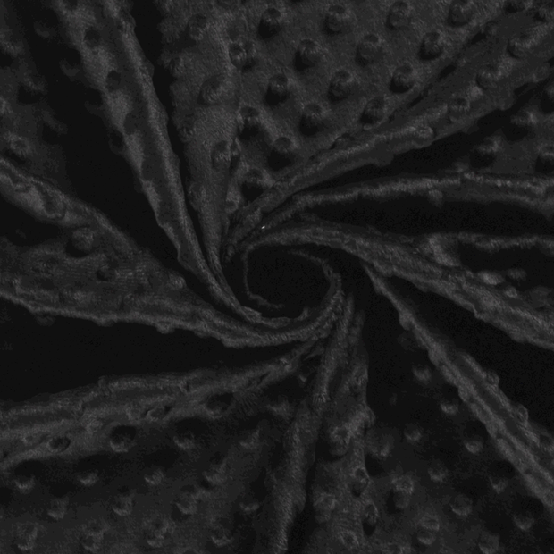 Minky fabric Unicolour Black