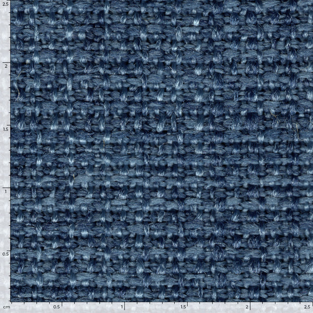 Linen Look fabric Unicolour Steel Blue