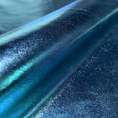 Lamé enduit Unicolore Turquoise