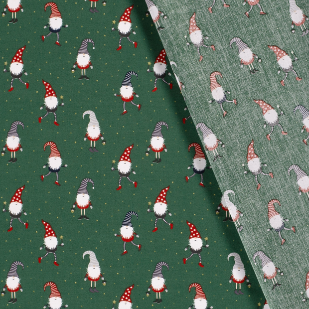 Cotton Poplin fabric Christmas printed and foil 