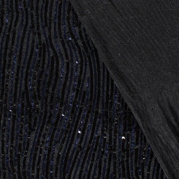 Velvet fabric Unicolour Sequins 