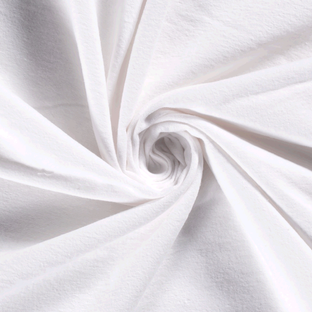 Flannel fabric Unicolour Optical White