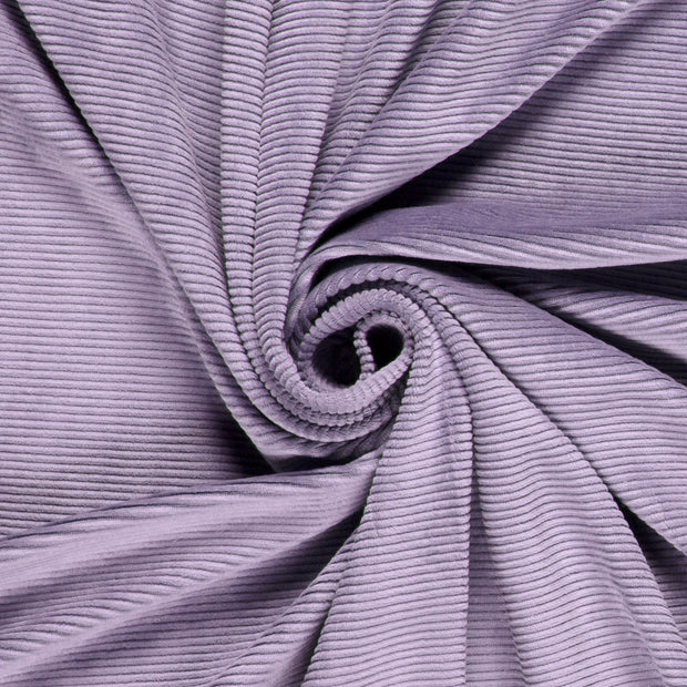 Nicky Velours Rib tissu Unicolore Lilas