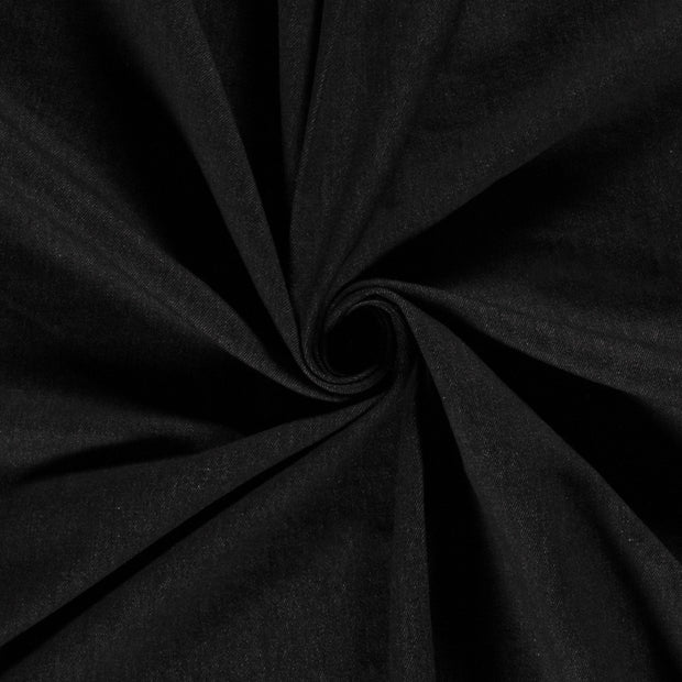 Denim fabric Black pre-washed 