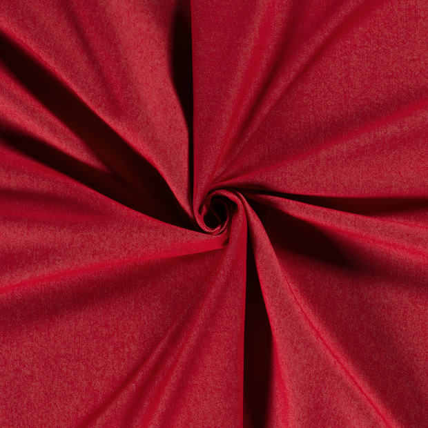 Denim Stretch fabric Red pre-washed 