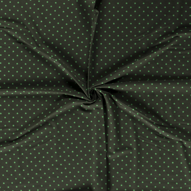 Cotton Jersey fabric Dark Green printed 