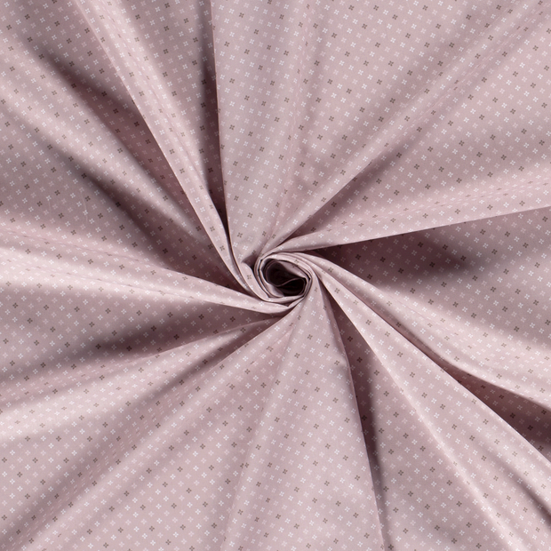 Cotton Poplin fabric Old Pink printed 