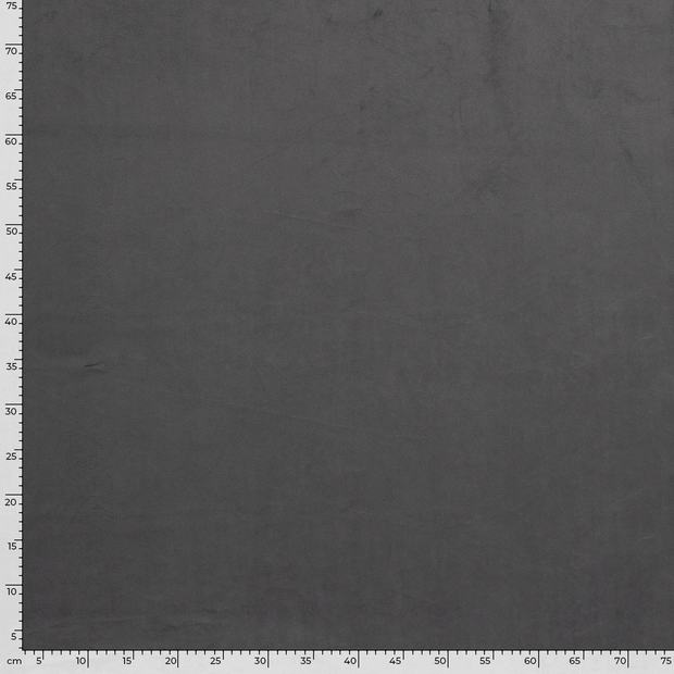 Velvet fabric Unicolour Dark Grey