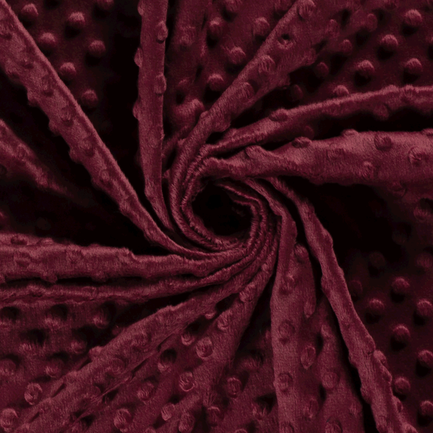 Minky fabric Unicolour Bordeaux
