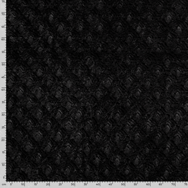 Fake Fur fabric Abstract Black