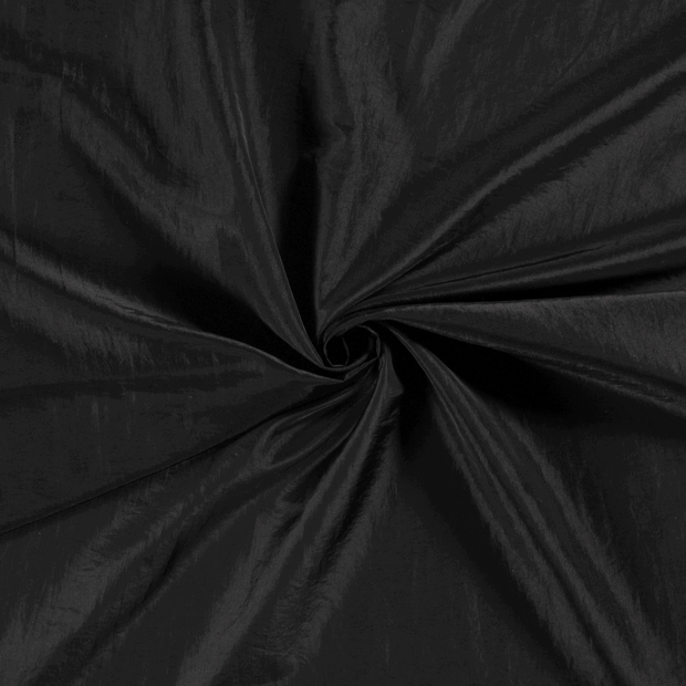 Taffeta fabric Black crushed 