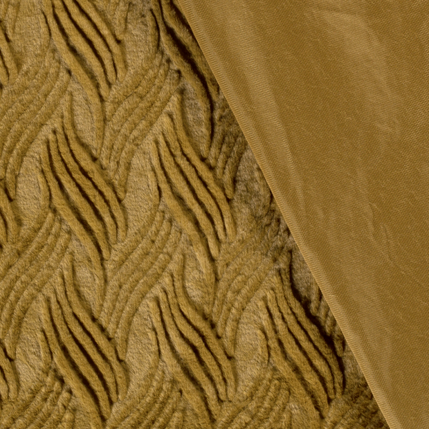Fake Fur fabric Abstract embossed 
