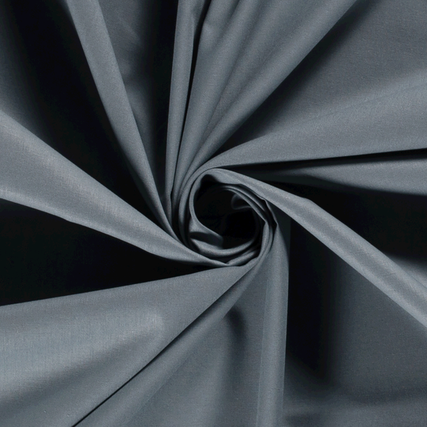 Cotton Poplin fabric Unicolour Steel Blue