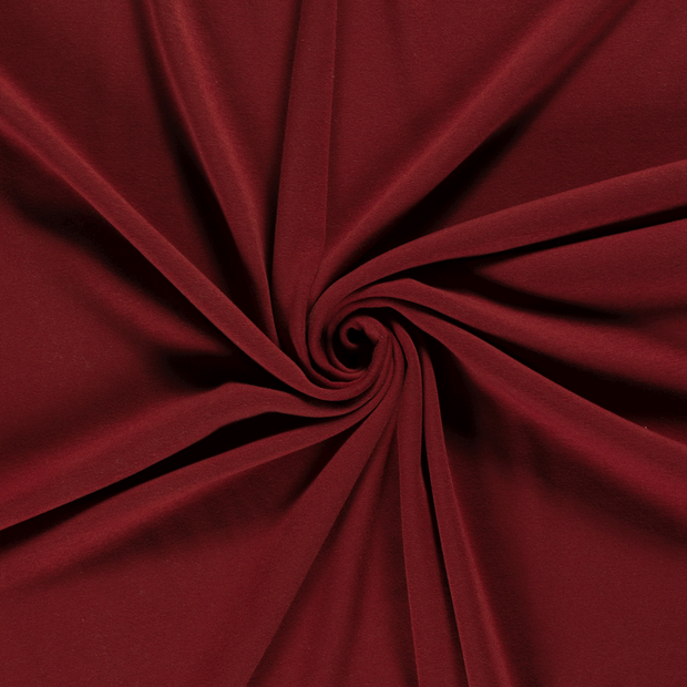 Alphen Fleece fabric Dark Red brushed 
