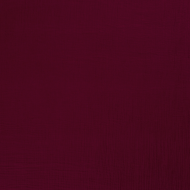 Muslin Triple Layer fabric Bordeaux matte 