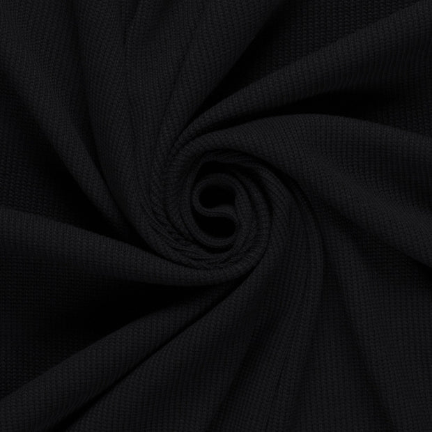 Heavy Knit tissu Torsade Noir