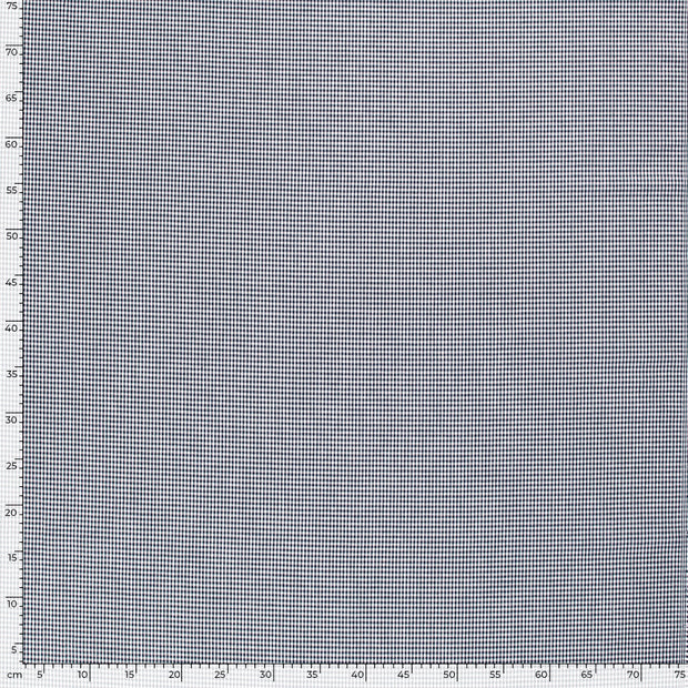 Cotton Poplin Yarn Dyed fabric Checks Navy