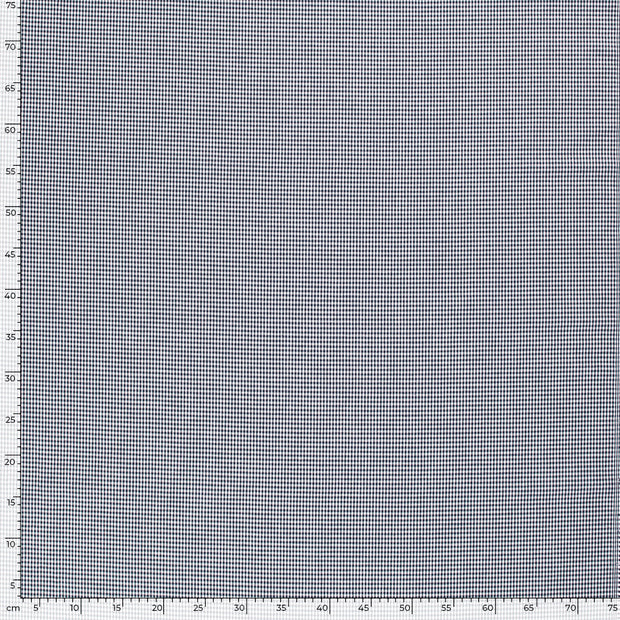 Popeline de Coton Fil Teint tissu Carreaux Bleu Marine