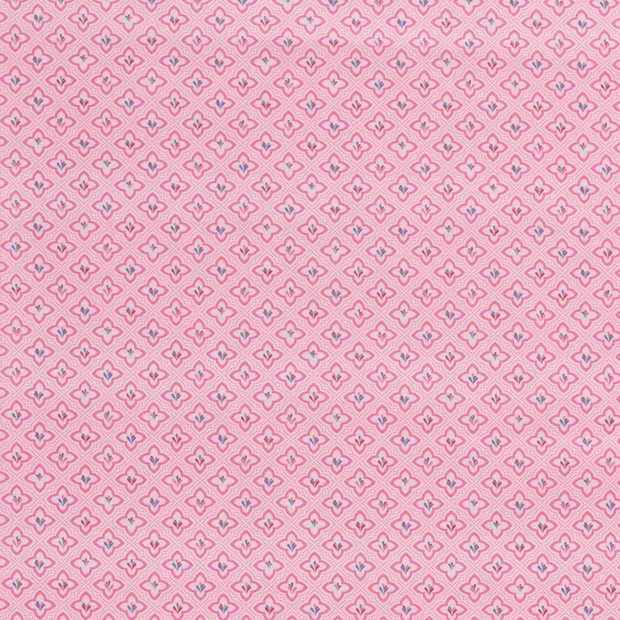 Cotton Poplin fabric Abstract Light Pink