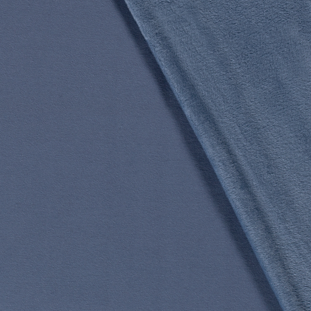 Alphen Fleece fabric Unicolour Indigo