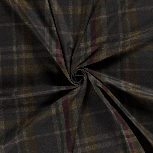 Punta di Roma fabric Dark Grey brushed 