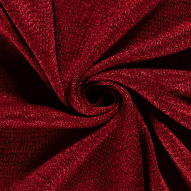 Jogging fabric Melange Dark Red