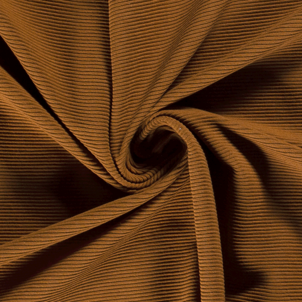 Ottoman jersey tissu Unicolore Caramel