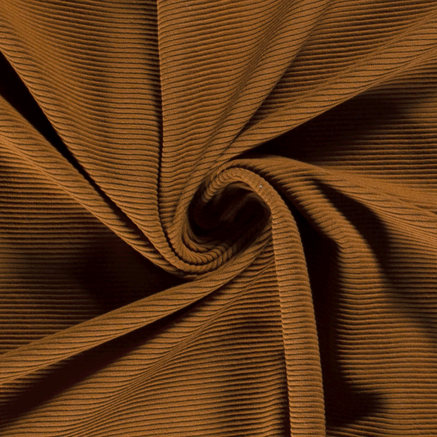 Ottoman jersey fabric Unicolour Caramel