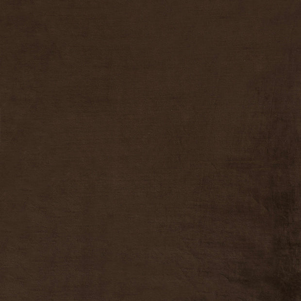 Nicky velours fabric Dark Brown soft 