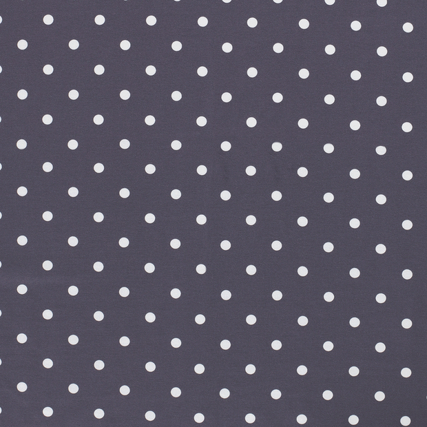 Cotton Jersey fabric Dots Dark Grey