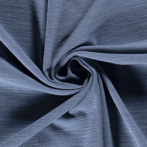 Heavy Knit fabrik Uni Indigoblau