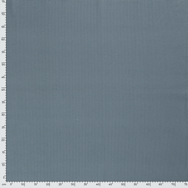 Gauffré Jersey tissu Unicolore Bleu acier