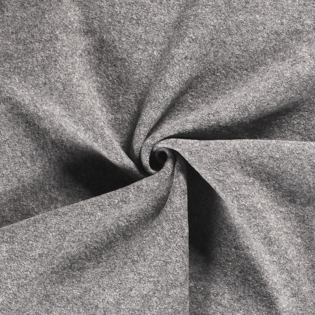 Wool Boucle fabric Light Grey 