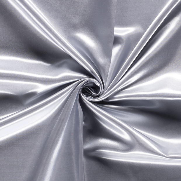 Satin fabric Unicolour Silver