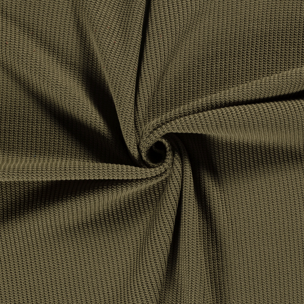 Heavy Knit fabric Olive Green 