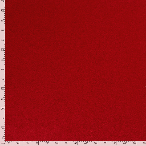 Polaire tissu Unicolore Rouge