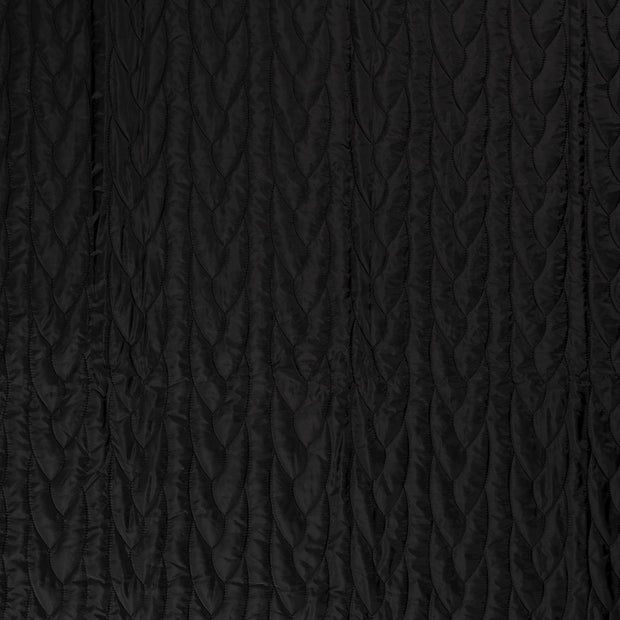 Stepped Lining fabric Black slightly shiny 