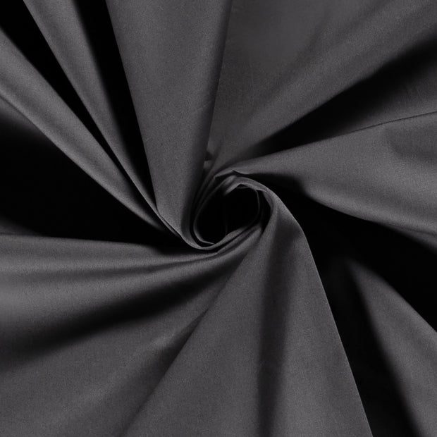 Cotton Poplin fabric Unicolour Dark Grey