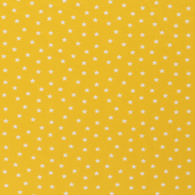 Cotton Jersey fabric Stars Yellow