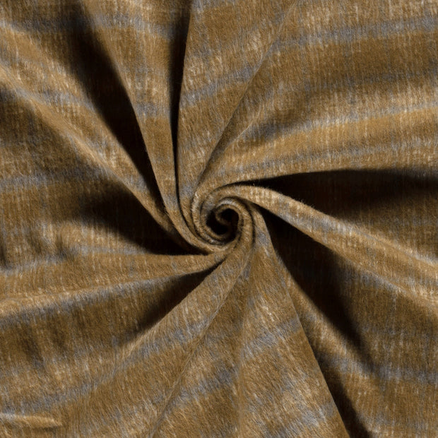 Jacquard fabric Brown brushed 