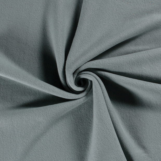 Cotton Fleece fabric Steel Blue brushed 