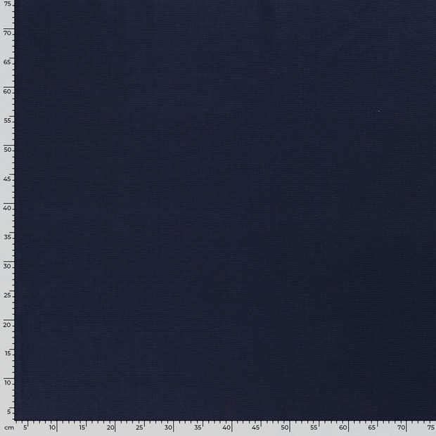 Gauffré Jersey tissu Unicolore Bleu Marine