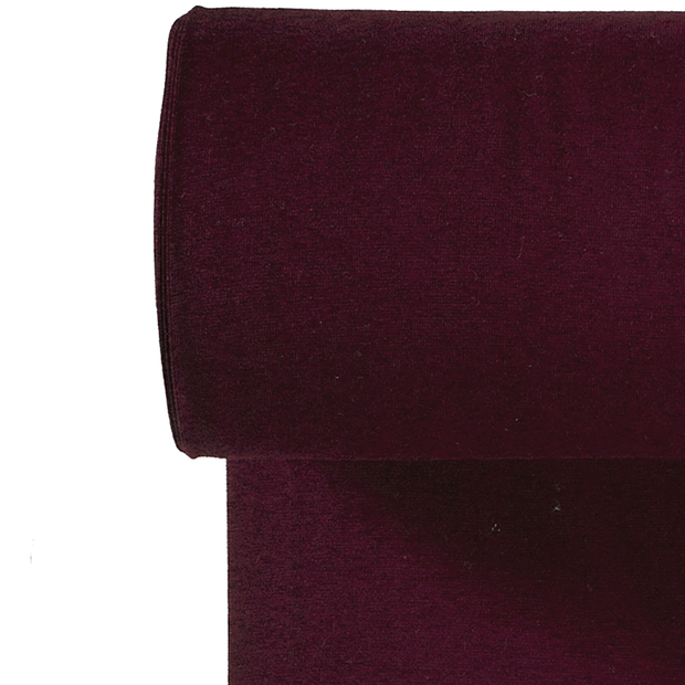 Cuff fabric Unicolour Wine red