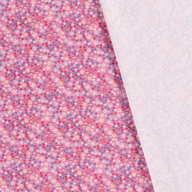 Cotton Poplin fabric Millefleurs printed 